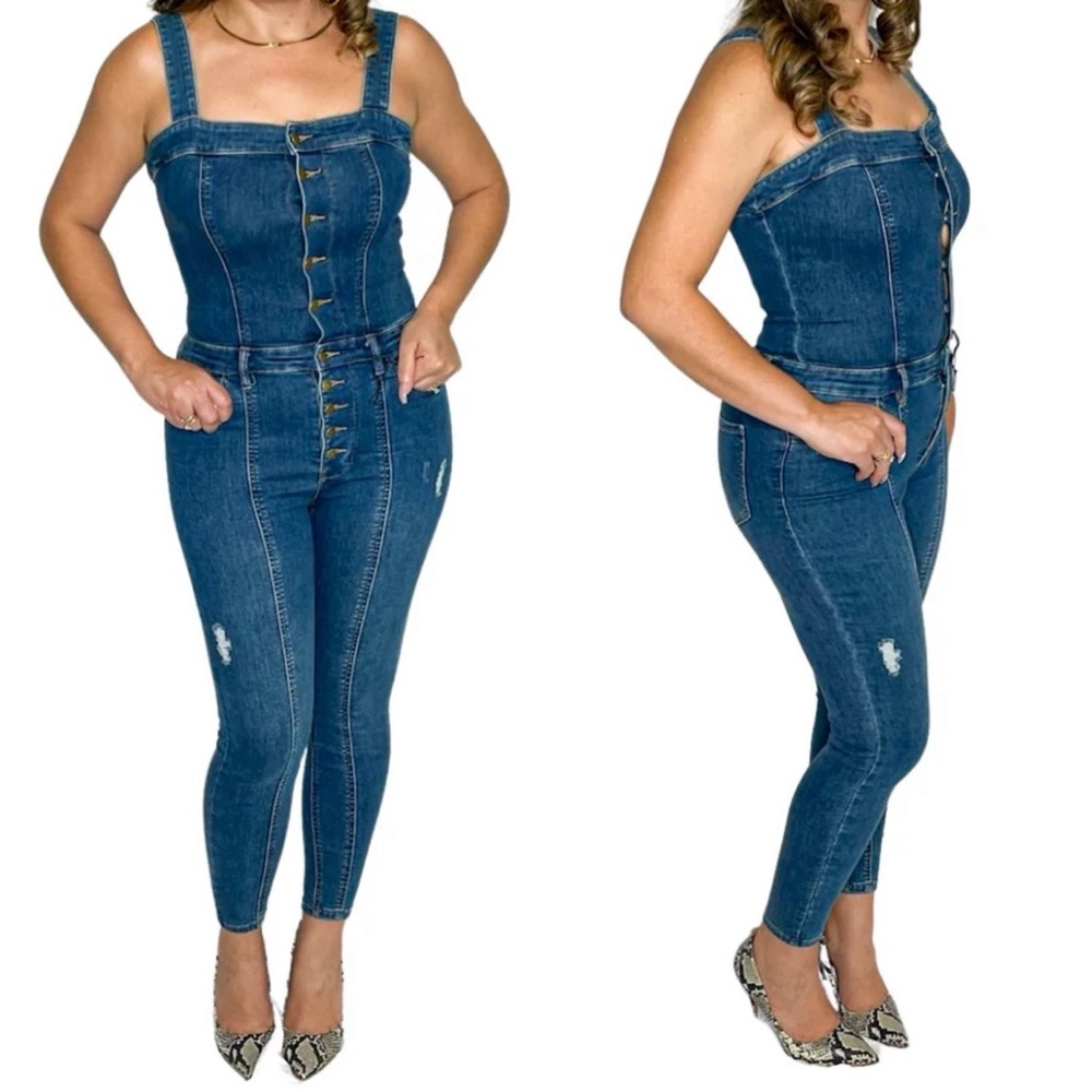 Denim Overalls Jumpsuit